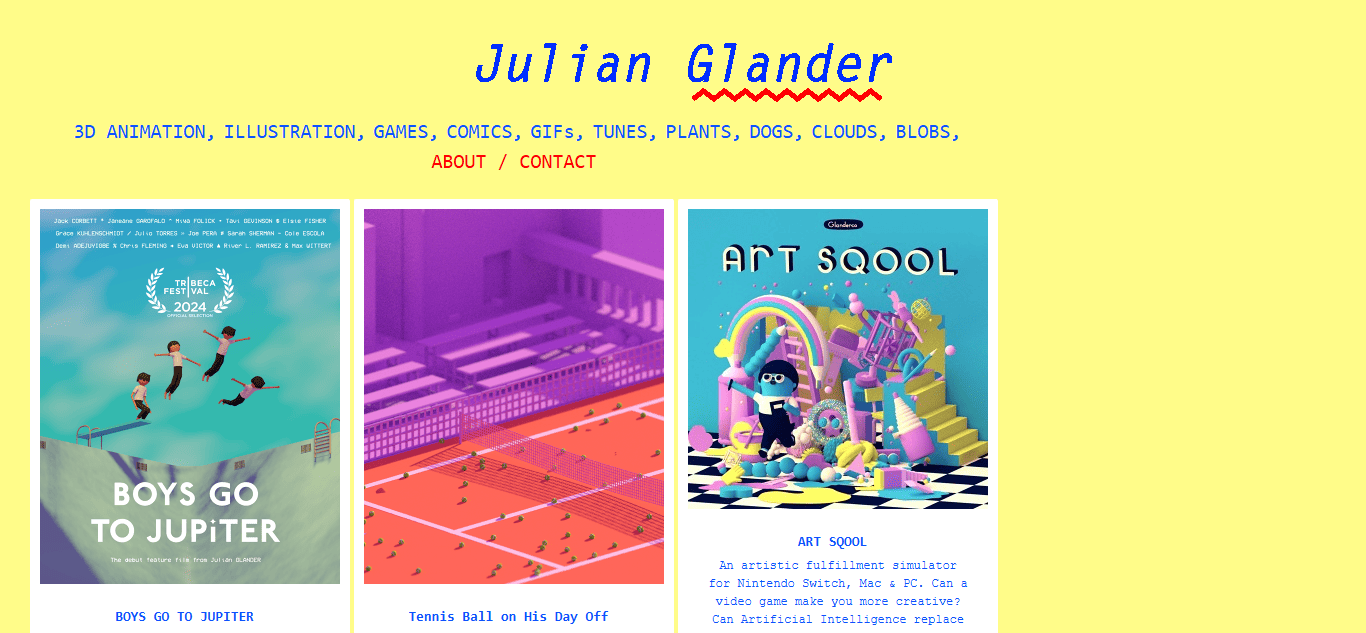 Julian Glander’s Motion Graphics