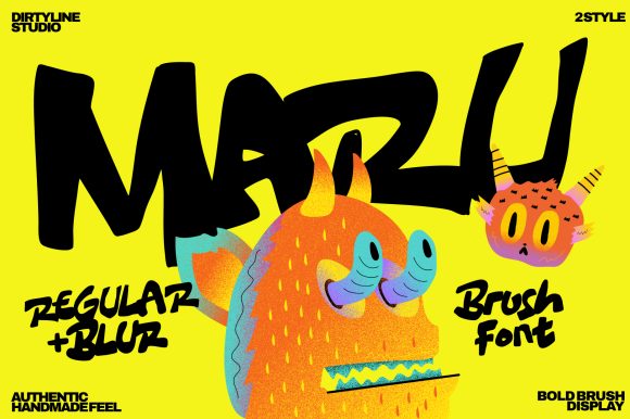 Dx Maru – Bold Brush Display Font